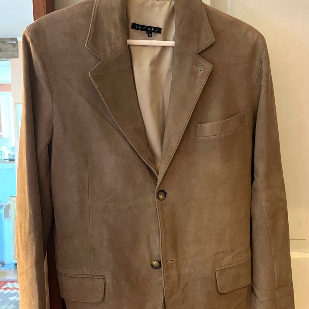 Theory - Suede Blazer (M) Taupe